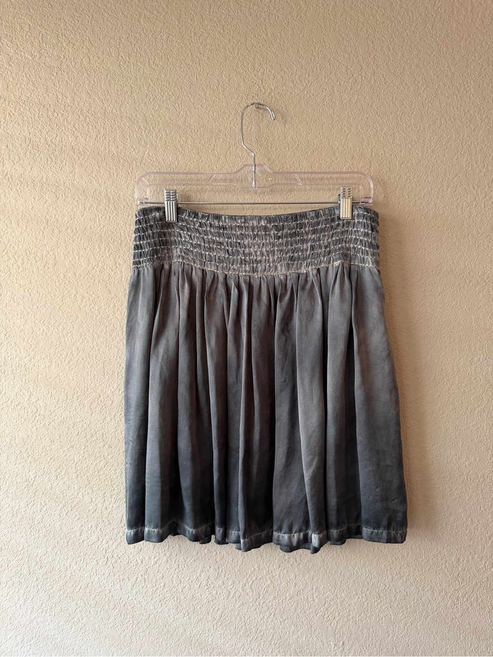 Anthropologie Moulinette Souers Silk Skirt Lightweight Grey Mini Skirt 4